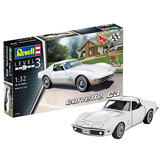 Revell Maqueta Corvette C3, Kit Modelo, Escala 1:32 (7684), 14,5 cm de Largo 07684