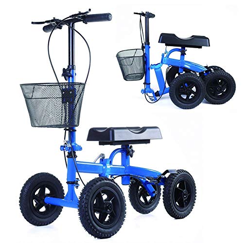 Walker, Steerable Knee Walker - Steerable Scooter For Broken Leg, Foot, Ankle Injuries - Kneeling Quad Roller Cart - Compact Crutches Alternative for Adult and Elderly Medical Mobility It's so kind of