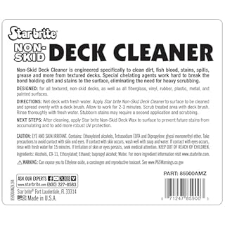 STAR BRITE Non-Skid Deck Cleaner & Protectant - Ultimate Boat Deck Wash - Protects Against Future Stains & UV - Ideal for Fiberglass, Vinyl, Plastic & Painted Surfaces -1 Gallon (085900)