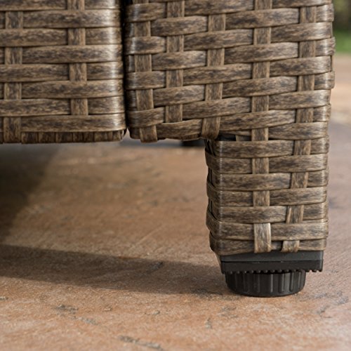 Christopher Knight Home Puerta Outdoor Wicker Sofa Set, 9-Pcs Set, Brown / Ceramic Grey #TOP6