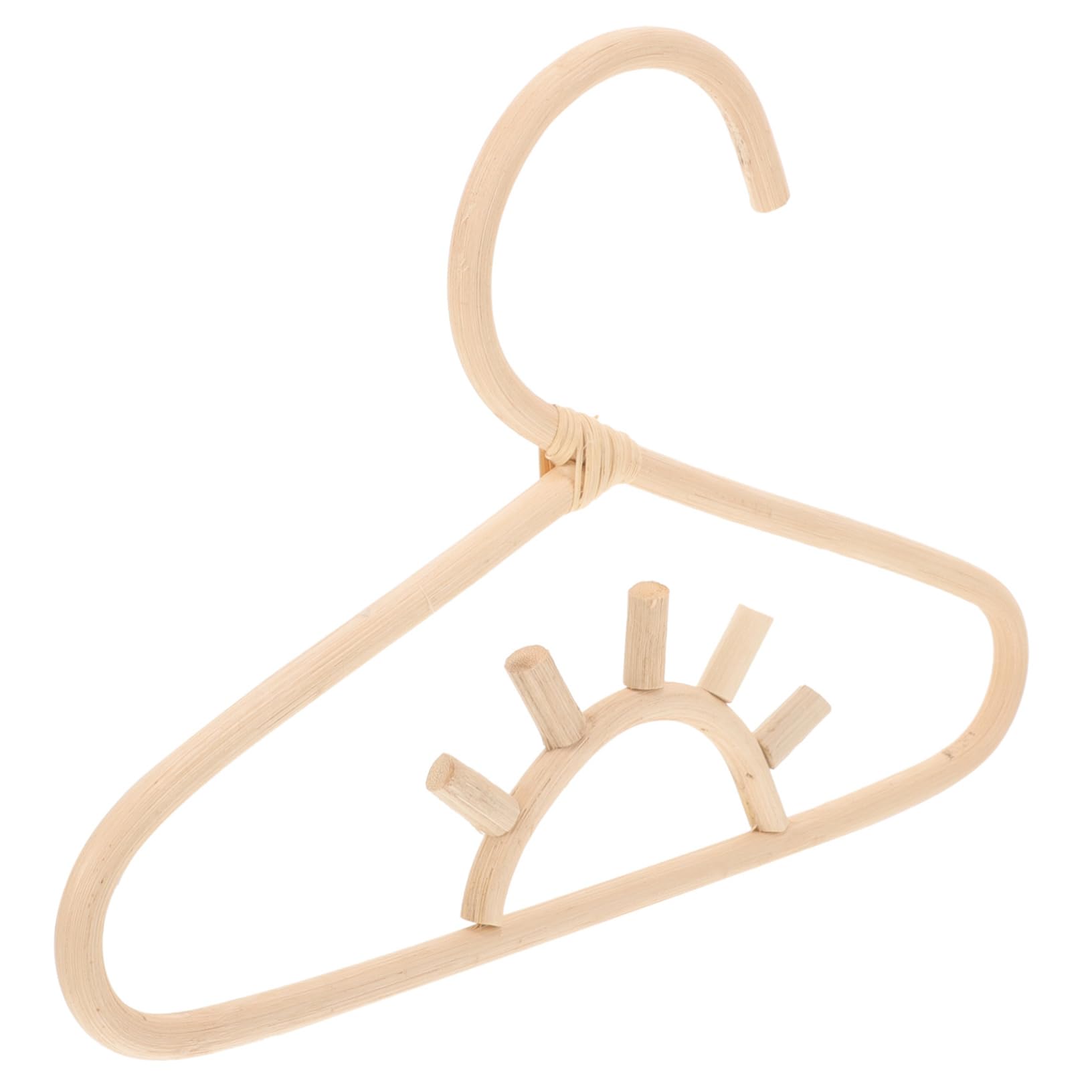 PRETYZOOM 4 Piezas Percha De Ropa Infantil De Ratán Percha De Ratán para Niños Perchas para Niños De Alta Resistencia Perchas De Ratán para Pequeños Colgador De Ropa De Bebé Rota