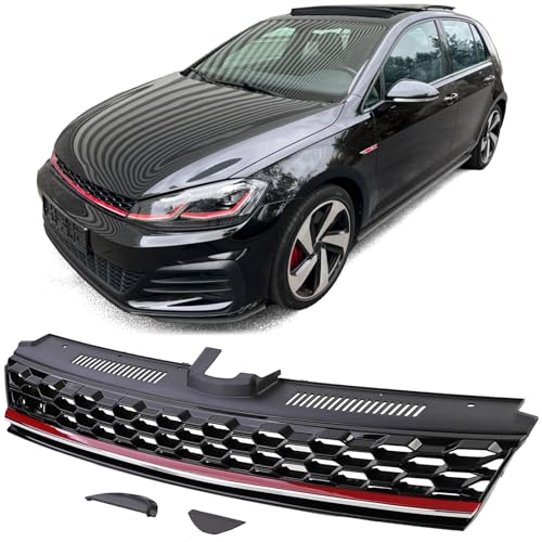 Calandre sport sans sigle look GTI Golf 7 avec liseré rouge dynamic
