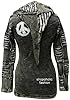 SHOPOHOLIC FASHION Women Black Fleece Lined Om Ribbed Gothic Jacket Ladies Festival Hippie Hoodies [M] #2