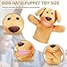 Zomiboo Hand Puppets Soft Animal Hand Fuzzy with Movable Mouth Play Stocking Storytelling Interactive(Dog)