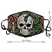 WUXEKZO Adults Boys Girls Warm Protective Masks Fashion Scarf Anti Dust Windproof Mouth Cover, Medusa Skull Green Snake Art Mouth Decoration for Sports Travel Hiking
