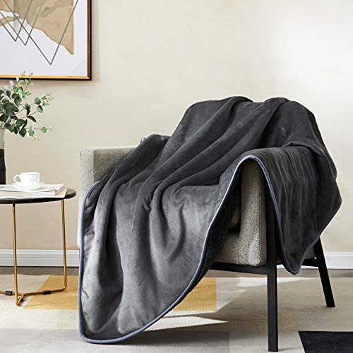 Chee Ray Waterproof Dog Blanket 38 X 29 In, Soft Pet Pee Proof Throws For Couch Sofa Bed, Reversible Plush Protector Cover For Small Dogs Puppies Cats, Grey #TOP7