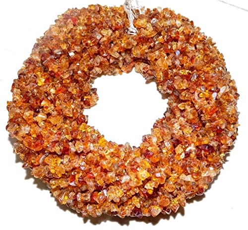 Carnelian uncut chips pour remplacer les perles synthétiques par de la cornaline