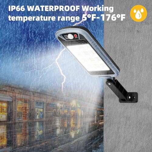 Image of 200W Solar Street Light Outdoor Waterproof LED with Motion Sensor & Remote Control, Dusk to Dawn Auto On /Off Solar Powered Light for Street, Garden, Parking, Security (QW-25)