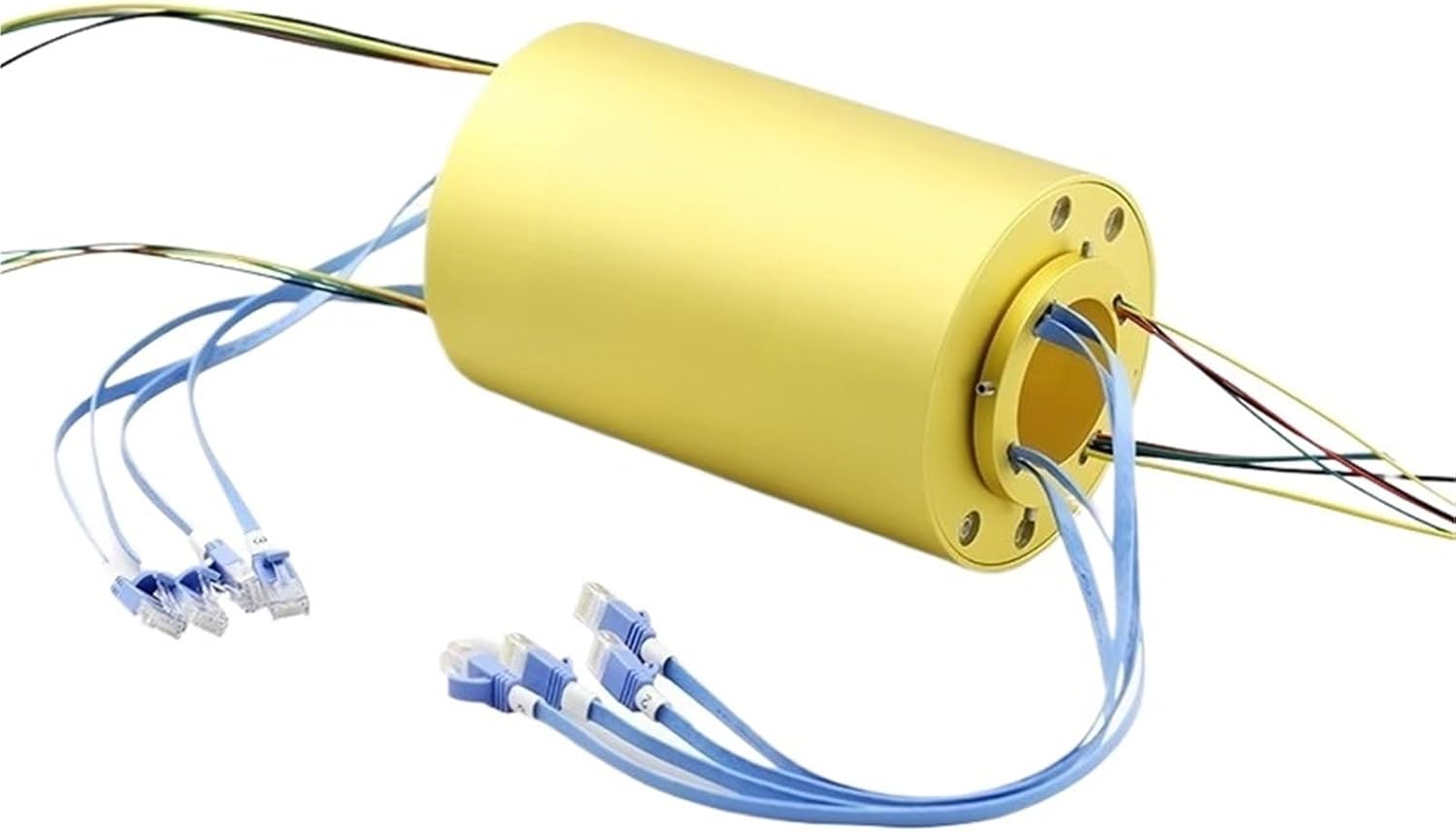 1pcs 2-Channel 1000M Ethernet Slip Ring, Inner Hole 38.1, Network Cable Slip Ring, Collector, Conductive(8 Electricity)