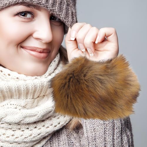 Muñequeras cálidas para mujer que buscan protegerse del viento gris 7