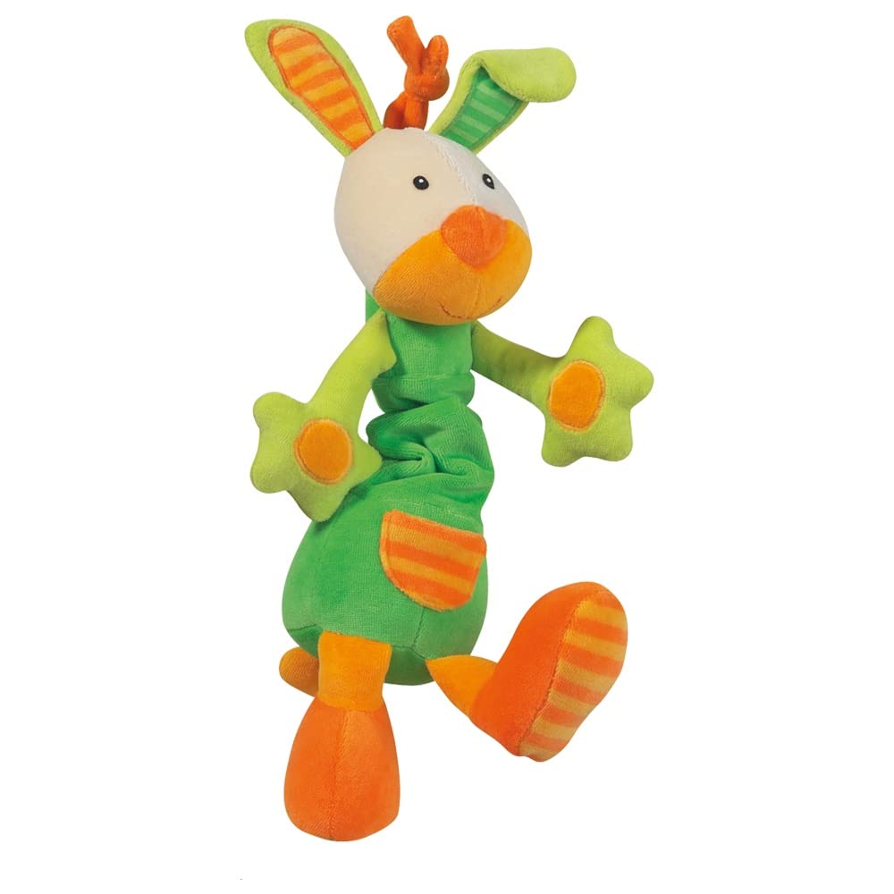Brevi Fehn Baby Toys for Girls and Boys 0 Month+|Stroller Toy|Musical Toys|Visual and Tactile Acuity Toys|Cartoon Animal Soft Toys with Pull String|Soft Carillon-Rabbit