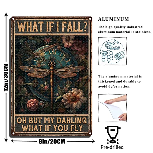 Vintage-Metal-Tin-Signs-Dragonfly-Wall-Decor-Funny-What-If-I-Fall-Oh-But-My-Darling-What-If-You-Fly-Decor-Metal-Sign-Vintage-Style-Signs-Wall-Signs-Cafe-and-bar-Wall-hanging-8×12-inch-Tin-sign Vintage Metal Tin Signs Dragonfly Wall Decor Funny What If I Fall Oh But My Darling What If You Fly Decor Metal Sign Vintage Style Signs Wall Signs Cafe and bar Wall hanging 8×12 inch Tin sign