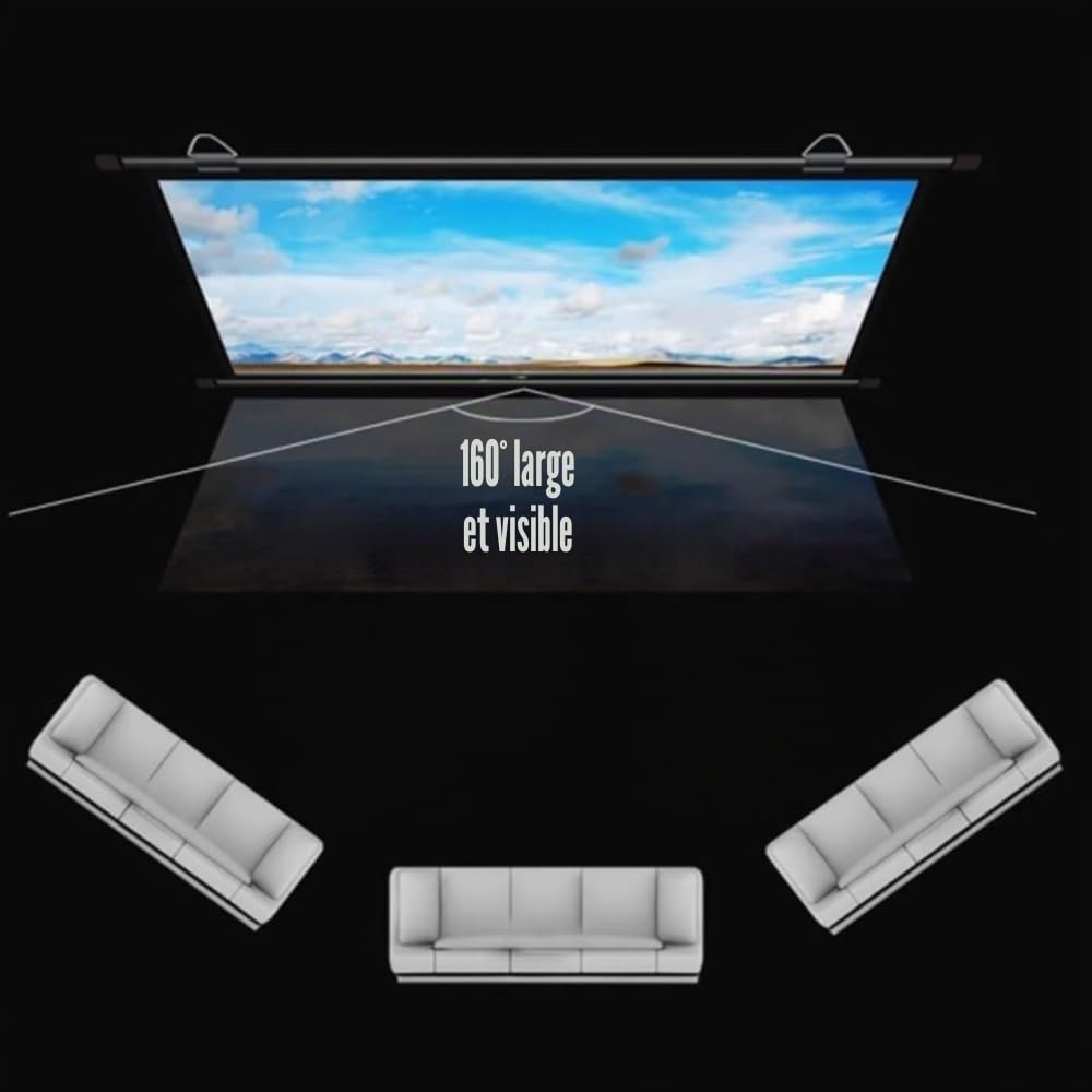 Toile De Projection Mobile Écran De Projecteur sur Pied Écran De Projection Mini 20 30 40 60 Pouces Rideau De Projecteur Portable Ecran Videoprojecteur pour Extérieur/intérieur Films(20"-4:3)