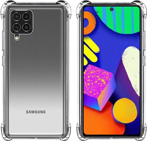Image of BOXXO Flexible Back Cover for Samsung Galaxy M62 | Back Cover Transparent Clear Shockproof Case Four Corner Protection | Slim Protective Mobile Phone Cover for Samsung Galaxy M62