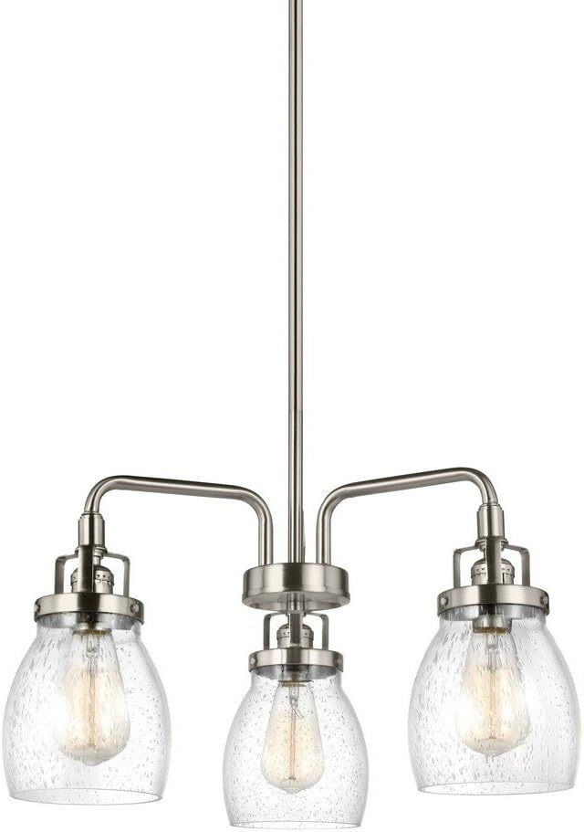 Sea Gull Lighting 3114503-962 Belton Three Light Chandelier, Brushed Nickel