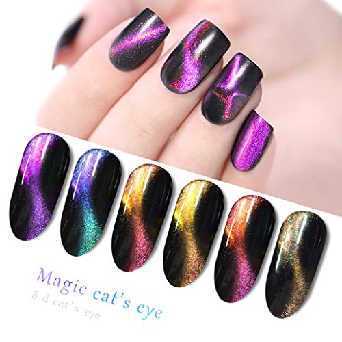 Schnelltrocknender Nagellack, 5D Glänzend und poliert Nail Gel Magnet Magic Cat Eye Gel Nail Art Soak Off, Gel UV LED… – Bild 5