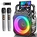 [Neueste] Karaoke Maschine mit 2 Karaoke Mikrofonen: Singingmate Karaoke Anlage 2 Mikrofonen für Erwachsene Kinder - Tragbare Bluetooth Party Karaoke Box - Mikrofon mit PA Lautsprecher - Geschenk