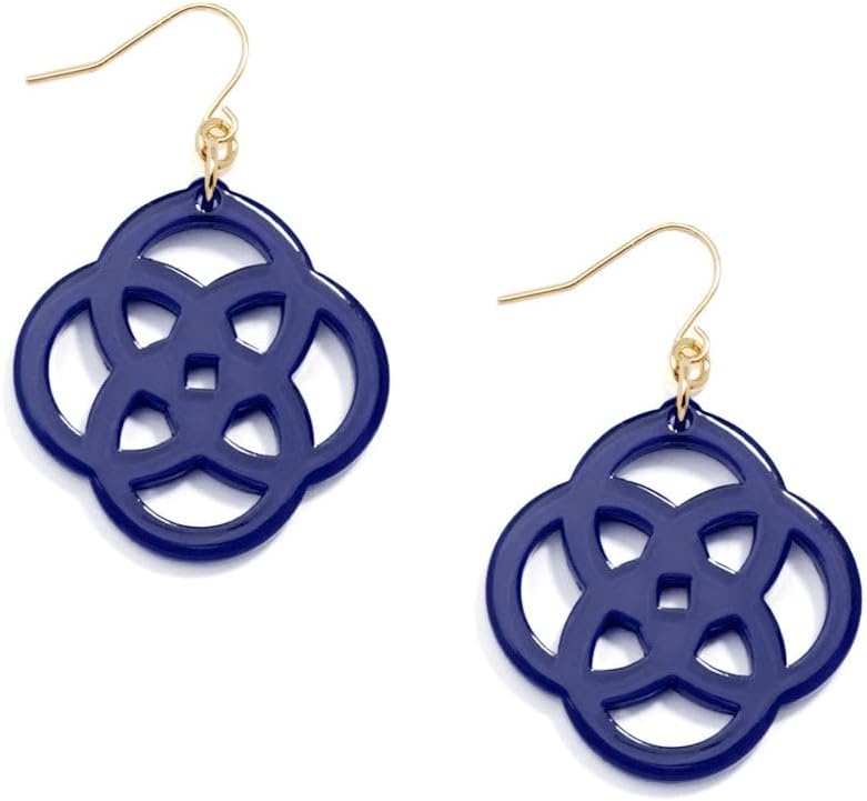 ZENZII Resin Geometric Clover Drop Earring