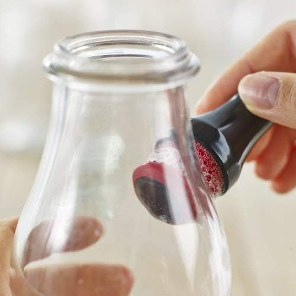 Sarini Piezas de Limpiador de Botellas, Cepillo magnético para Limpieza de Vidrio, Herramienta de Limpieza Interior de Vidrio para Botellas de Vino, Botellas de cerámica, Botellas de Vidrio