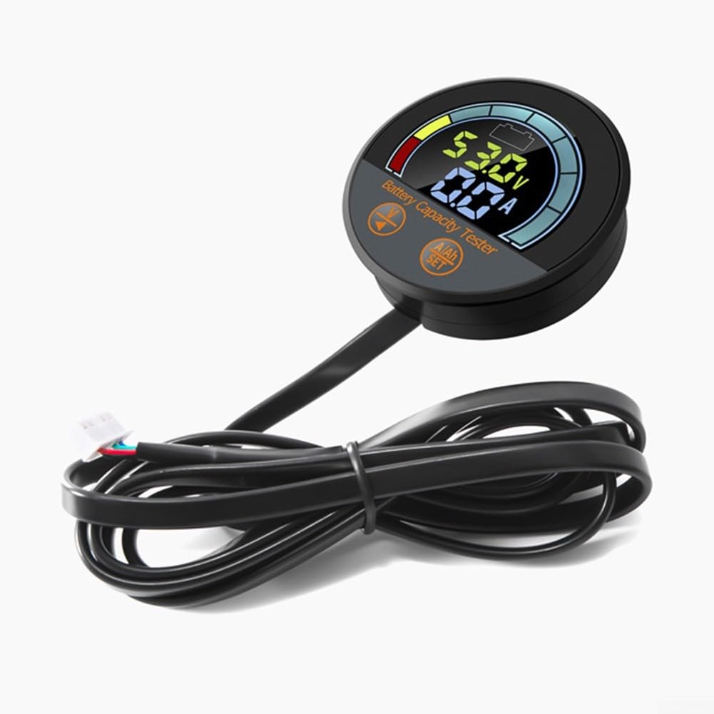 5-in-1 für battery Monitor 8-100V SoC Meter with 500A Shunt 5-in-1 | SoC %, Ah, Amps, Volts display, customizable alarm, prevents deep discharge, extends für battery life