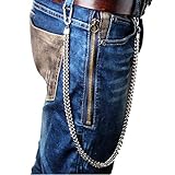 ZOYLINK Cadena De Jeans Para Hombre Cadena De Pantalones Creative Punk Snap Hook Pantalones Cadena Billetera Cadena