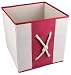 Nautical Mariner's Knot Collapsible Storage Organizer by Clever Creations | Red & White Folding Cube for Bedroom & Living Room | Perfect Size for Books, Clothes, Electronics, & Gadgets | Sailor Theme