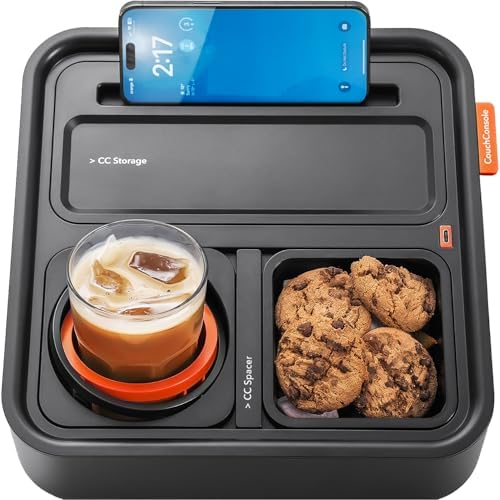 CouchConsole Original Tray - Drinks & Snacks Sofa Caddy with Armr...