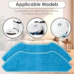 (4 Pièces) M2 Pro Mop Pads de remplacement compatibles avec Lefant M2 Pro/ M2S Pro/ M1 Robot Aspirateur Nettoyant, Accessoires Mop