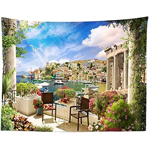 CORFOTO 210x150CM Beach Tapestry for Decor Cover