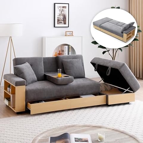 cinkehome 85" Convertible Sleeper Sofa Cover