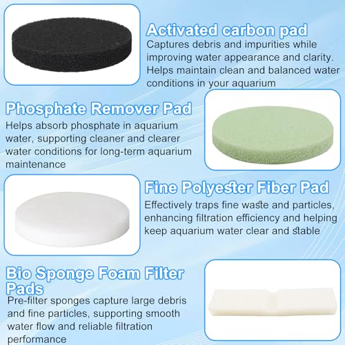 Image of 30pcs FX4 Canister Filter Media Replacement Kit Compatible with Fluval Fx4 Fx5 Fx6 Include Carbon Foam Filter Pads, Foam Block,Aquarium Maintenance Quick Clear /Water Polishing Pads