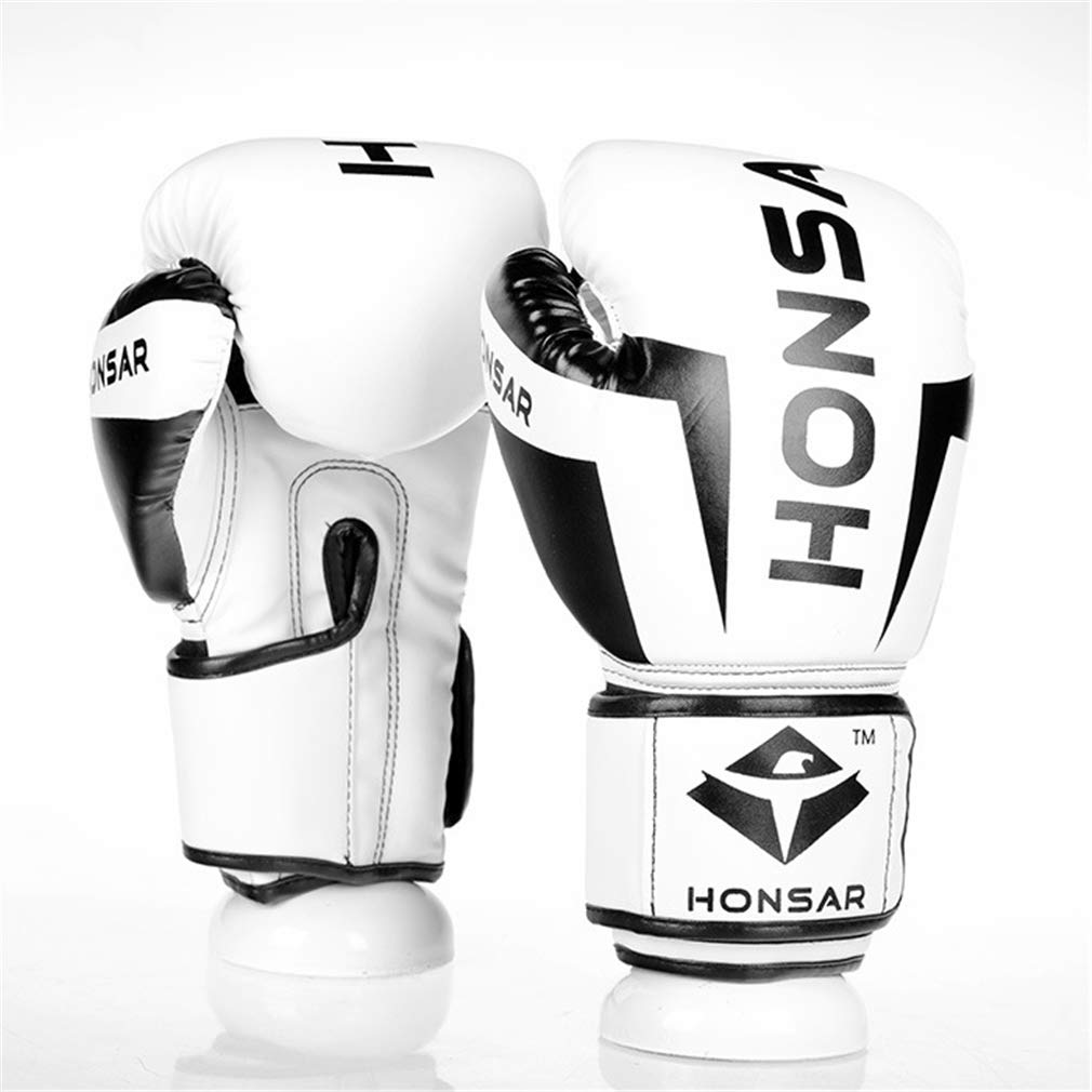 Guanti Boxe Professionistica, Pelle Sintetica per Uomini E Donne, Muay Thai Kickboxing Combattimento Pesante Punzonatura Duty Punch Bag Mitts Fitness (10 Once),B,10OZ