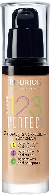 Bourjois 123 Perfect Medium Coverage Liquid Foundation 53 Light Beige, 30ml, 363532
