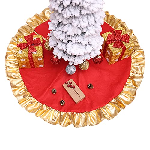 DinQ Saia de árvore de Natal com materiais de decoração de Natal de 88,9 cm, materiais de decoração