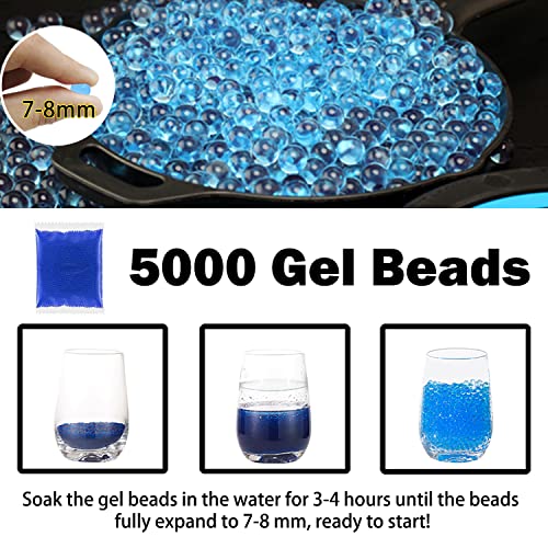 Gel Ball Blaster Water Bead Toy Gun, Cool Splatter Ball Manual Toy Pistol With 5000 Gel Ball And 2 Targets, Outdoor Shooting Game, Best Gifts For Boys And Girls Age 8+ (Yellow) #TOP6