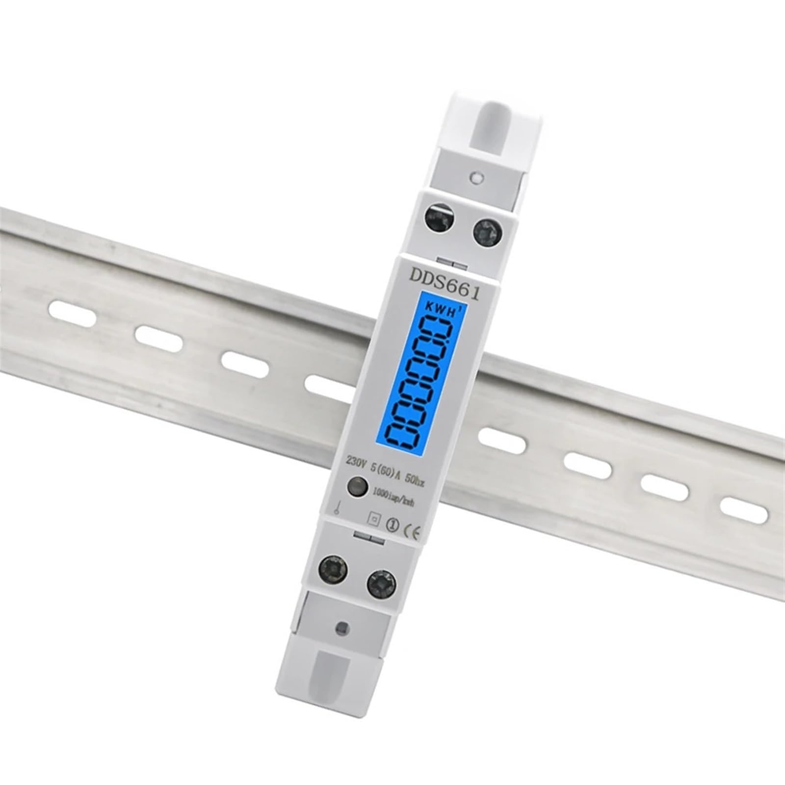 Compteur d'énergie monophasé KWh 220V Din Rail wattmètre numérique
