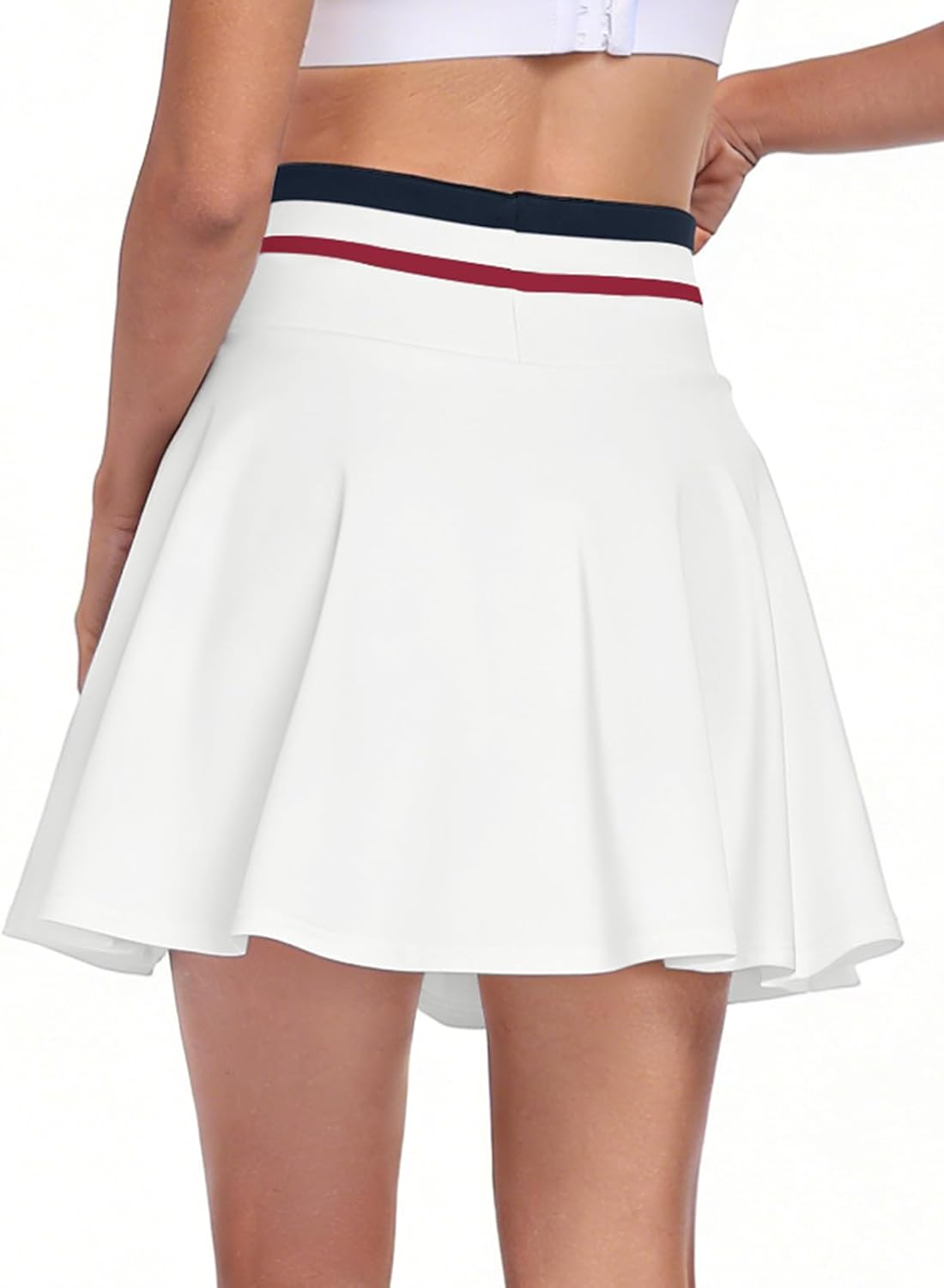 BLEVONH Color Block Tennis Skort for Women A Line Golf Skirt with Shorts Underneath Pickleball Athletic Skorts Pockets - Image 5