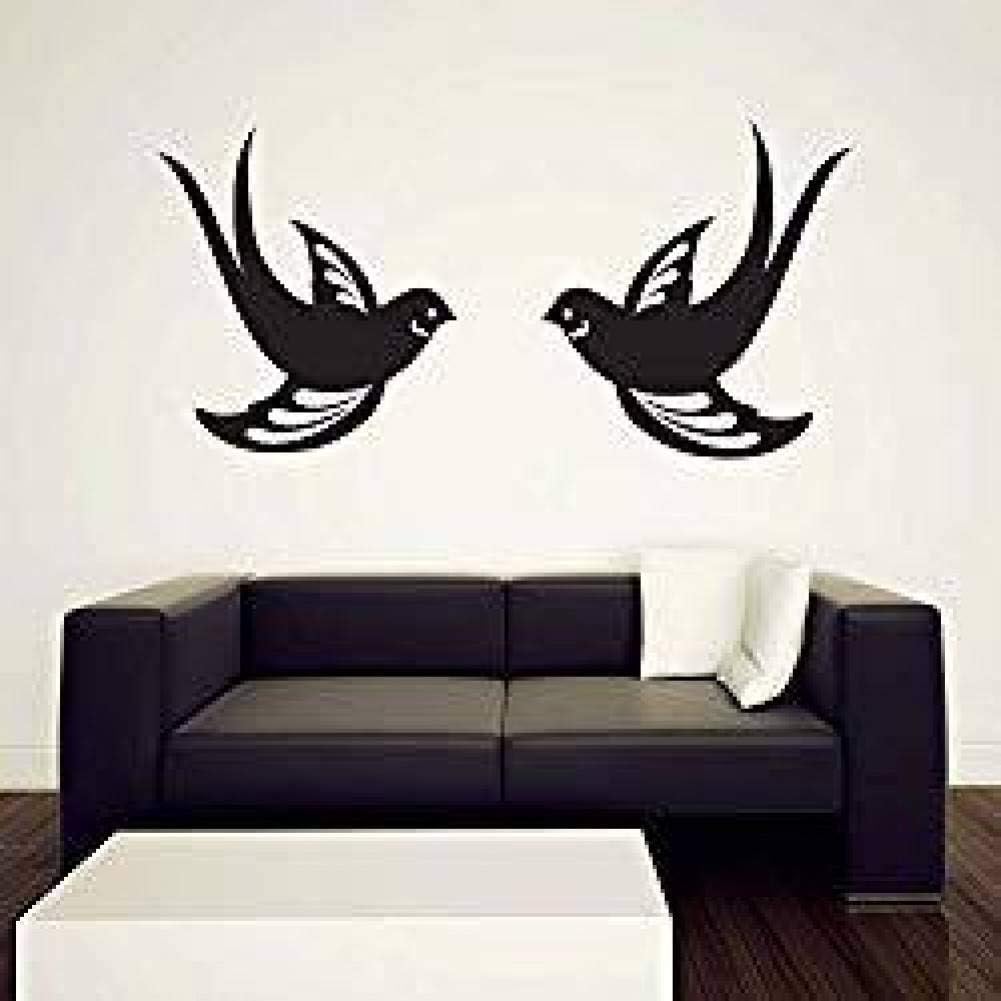 WDQTBD Pegatina De Pared,Dos Agapornis Pueden Extraerse De La Personalidad Creadora De Moda Pegatinas De Pared, Salón Sofá Dormitorio Habitación Infantil Decoración De Pared De Fondo