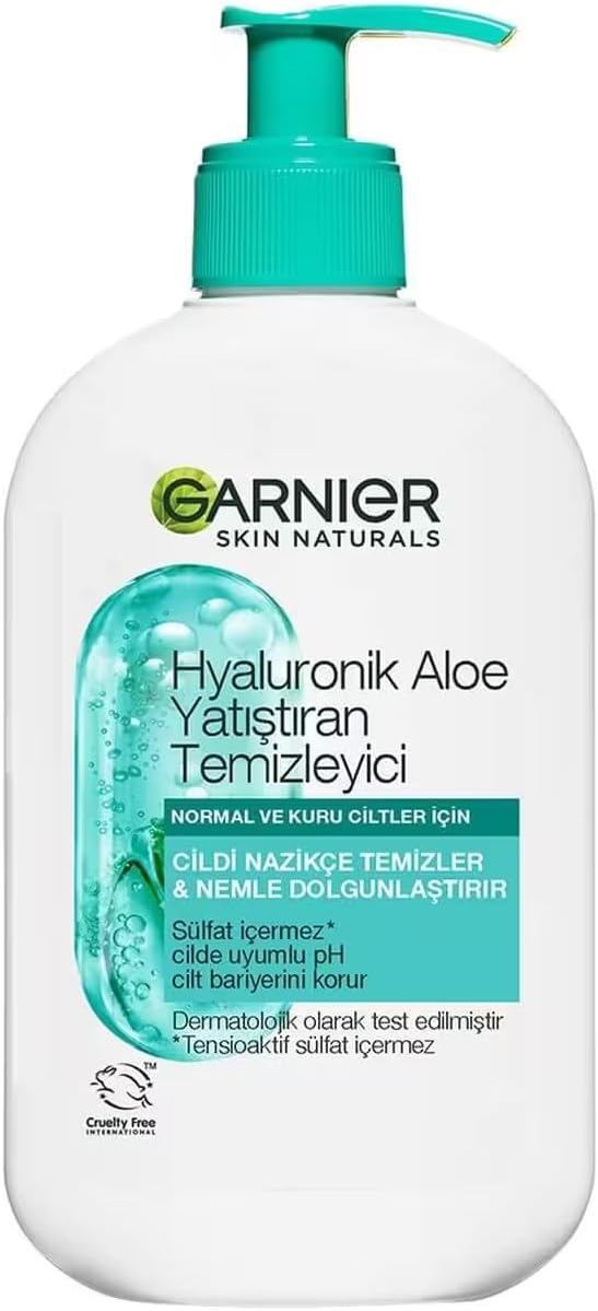 Garnier Hyaluronik Aloe Nemlendiren ve Yatıştıran Temizleyici 250 ML