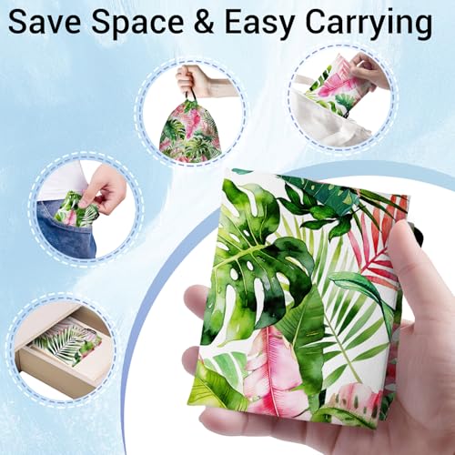 Image of Palm Leaf Grip Bag for Gymnast Botanical Drawstring Athlete String Bag for Gym