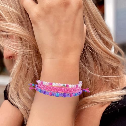 Yanmin GASHINA 15Pcs Braided Beaded Friendship Bracelets For Teens Girls Handmade Stackable Woven Cute Girls Bracelets Teenager Pinata Goody Bag Stocking Stuffers Tween Birthday Christmas Party Favors thumb #6