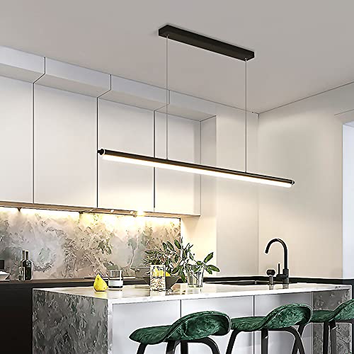 Lámpara LED moderna lineal para acabar con las sombras en la mesa del comedor 4