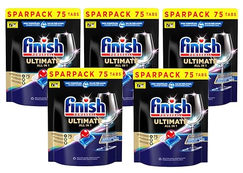 Finish Ultimate All in 1 Spülmaschinentabs, Sparpack, 5 x 75 Tabs