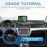 TIANXUAN Digital GPS Speedometer Car MPH KMH HUD Switching Heads up Display Car Real-Time Speedometer with LED Large Font Display Accurate Suitable for Motorcycle Truck SUV USB Plug Play (MPH+KMH) - Image 3