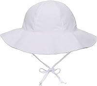 Vista 43 de SimpliKids Sombrero de sol para bebé de ala ancha con protección solar UPF 50+ UV Ray Azul claro #1