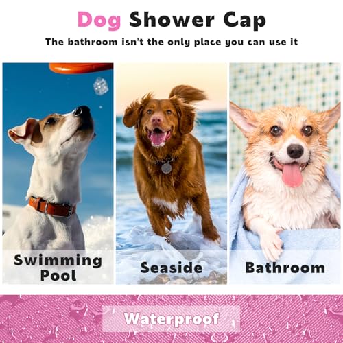 Image of Adjustable Dog Ear Covers - Waterproof Dog Ears & Eyes Protection for Bath