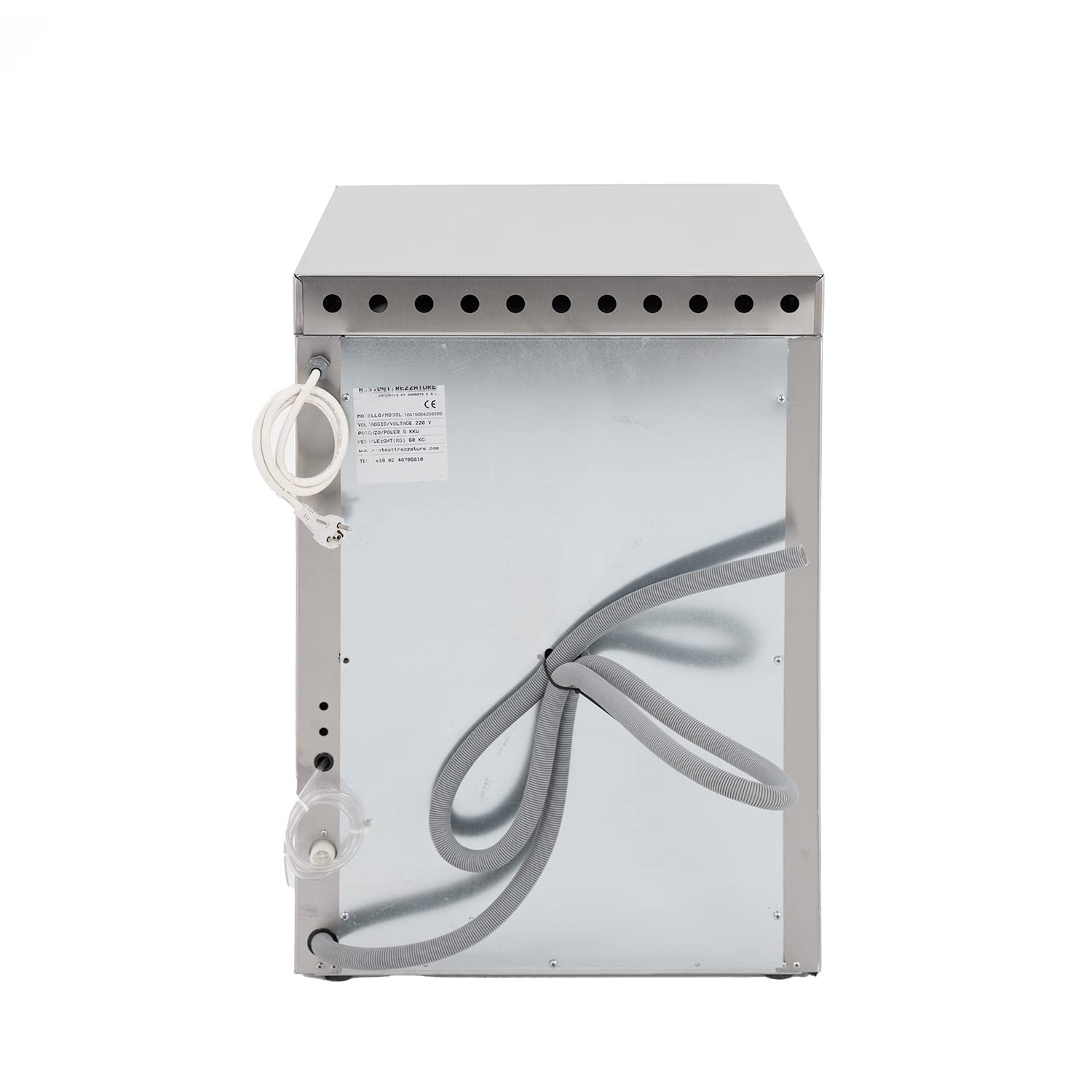 Ristoattrezzature Lavastoviglie Lavabicchieri Professionale - Monofase, con Cesto Quadrato 50x50cm - in Acciaio Inox