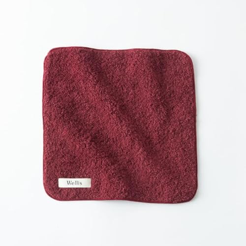 Wellis [極上の肌心地]タオルハンカチ 2枚 ボルドー(009_5131)