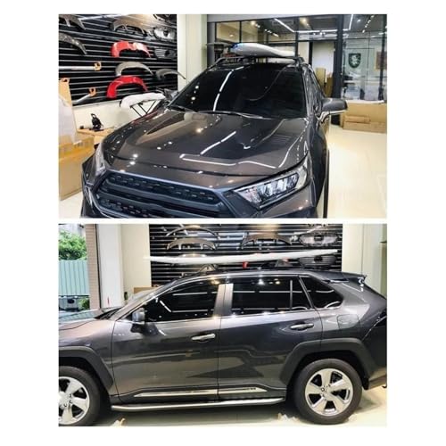 Barres de toit pour RAV4解决后备箱空间不足 2件装黑色横杆 - 4