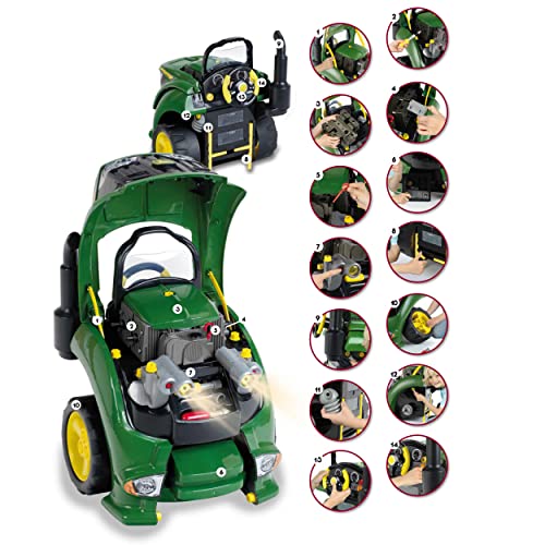 Theo Klein 3916 John Deere Tractor Engine | 56-teilige Traktormotor-Nachbildung mit vielen Funktionen zum Schrauben und Tüfteln | Maße: 43 cm x 40 cm x 52,5 cm | Spielzeug für Kinder ab 3 Jahren